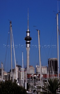 Sky Tower landmark and casino in Auckland New Zealand