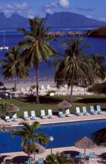 Hotel swimming pool, Tahiti
