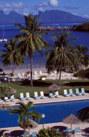 Hotel swimming pool Tahiti