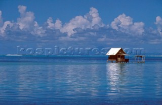 Small hut on stilts - Tahiti, French Polynesia