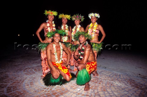 Tahitian dancers Moorea French Polynesia