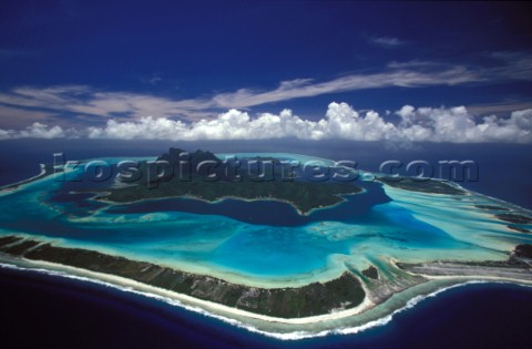 Aerial view of Bora Bora French Polynesia