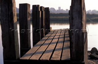 Wooden dock.