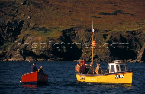 Cornish fishermen at work