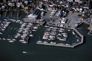 Aerial view of Cowes Yacht Haven
