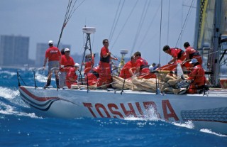 Toshiba Team Dennis Conner leaving Fort Lauderdale during the Whitbread Round the World Race 1998