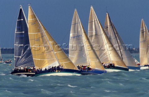 Close racing off the start at Key West Race Week 1994