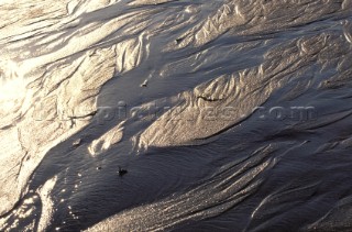 Texture of wet sand