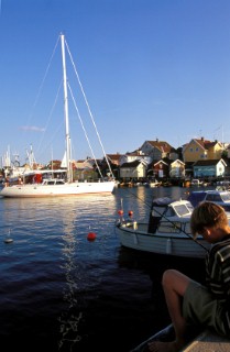 Farr 60 cruising yacht entering a harbour in Sweden