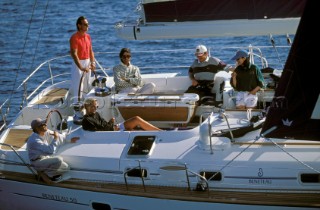 Guests on board a charter cruising yacht - Beneteau 50