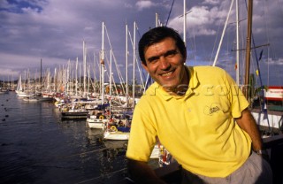 ARC - Atlantic Rally for Cruisers prepare for leaving port. Jimmy Cornell, founder and organiser.