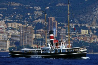 Classic motoryacht in Monaco harbour, Monaco Classic Week 1999