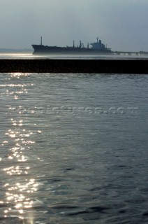 Oil Tanker alongside dock