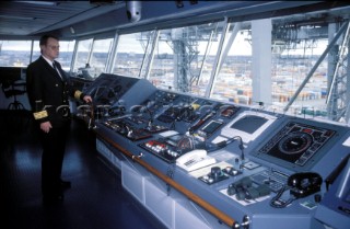 Bridge of Katrina Maersk Southampton Container Port