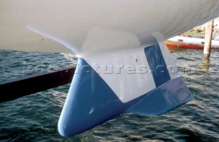 Detail of the winged keel on the Americas Cup yacht Australia II