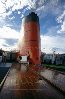 Deck games on board the cruise ship Caronia