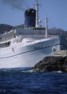 Close up of cruise ship Amerikanis