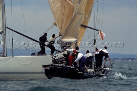 Dramatic disaster collision as Admirals Cup yacht Mandrake tbones Promotion in 1993