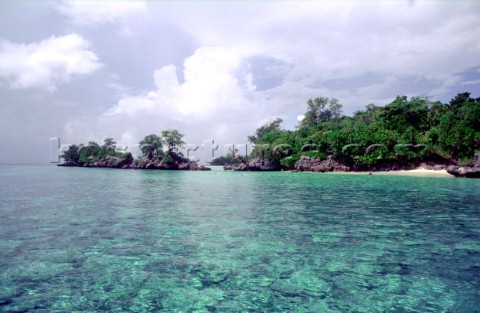 Clear flat shallow tropical sea