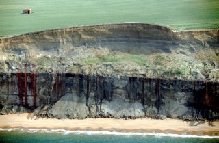 Effects of coastal erosion at St Katherines Point on the Isle of Wight, UK