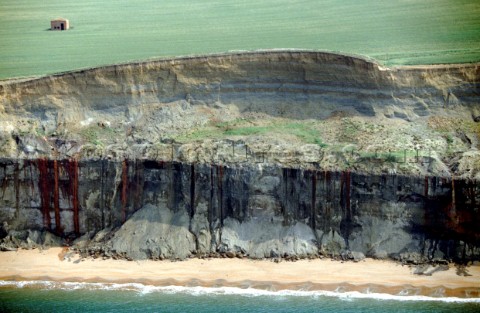 Effects of coastal erosion at St Katherines Point on the Isle of Wight UK