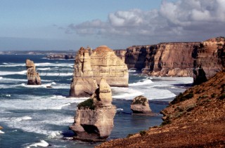 View of the Twelve Apostles rocks in Australia