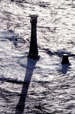 Aerial view of Eddystone lighthouse
