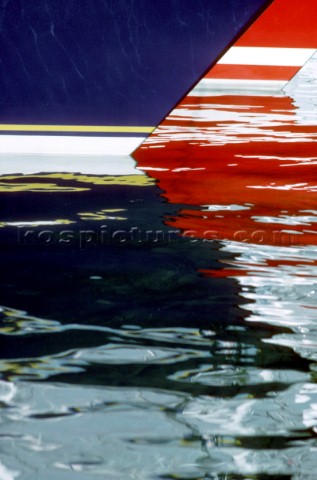 Red Blue  White Reflections