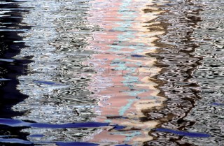 Colours reflected in rippled water