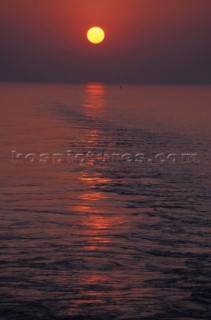 Sunset in the English Channel