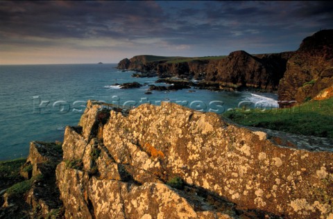 Cornish Coastline Seascape  Trevone Bay