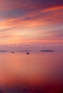 Dusk in Poole Harbour, UK