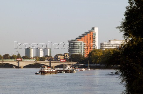 A view of the Putney Wharf development at Putney Bridge London 