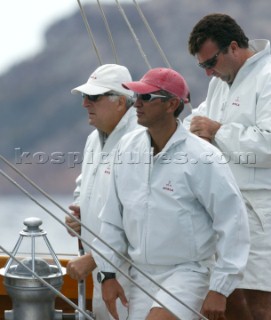 Porto Cervo 05 09 2003. Prada Veteran Boat Rally 2003. Patrizio Bertelli.    .
