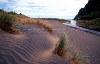 Sand dunes on Karekare beach, New Zealand