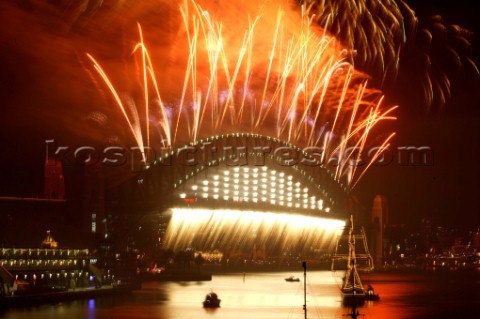 Sydney Australia 31122003 Sydney Harbour Bridge New Year Eve    