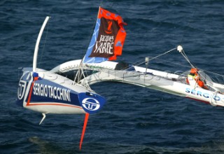 Le Havre 5 November 2003. Transat Jacques Vabre 2003. Start in Le Havre for the Multicoques 60. SERGIO TACCHINI.