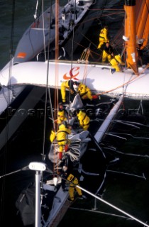 January Sail Trials of the new Maxi Catamaran Orange