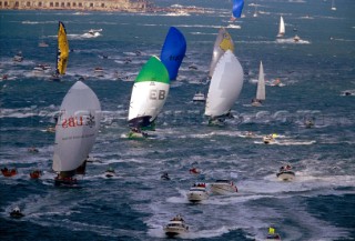 Southampton Inghilterra 23 Settembre 2001  . Partenza della Volvo Ocean Race 2001-2002 . Amer Sports OneSouthampton England September 23th 2001. Start of the Volvo Ocean Race 2001-2002 . Amer Sports One