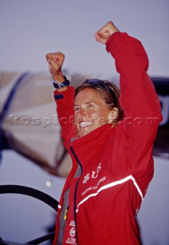 Volvo Ocean Race 20012002  30 Maggio 2002 Goteborg Svezia  Tappa 8  Arrivo Lisa Mc Donald skipper di