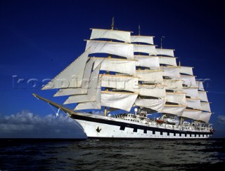 The largest sailing cruise ship, the Royal Clipper with 57,000 square feet of sail is controlled by computer with electric furling sails.
