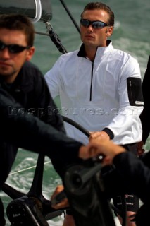 Crew wearing Henri Lloyd and Kaenon onboard the Farr 52 Team Tonic
