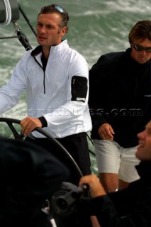 Crew wearing Henri Lloyd and Kaenon onboard the Farr 52 Team Tonic