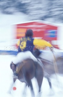 Cortina DAmpezzo 22 February 2004 . Sony Vs Loro Piana. Ice Polo on snow with horses in Cortina, Italy