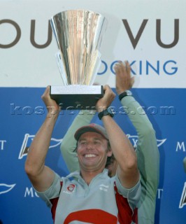 Auckland New Zealand - AmericaÕs Cup 2003- Louis Vuitton Cup Final. 19-01-2003 - Ernesto Bertaelli celebrating the victory of the Louis Vuitton Cup. Photo.Carlo Borlenghi/Kos Picture Source