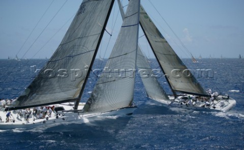 Antigua Race Week 2004 in the Caribbean  Canting Keel maxis Pyewacket and Morning Glory