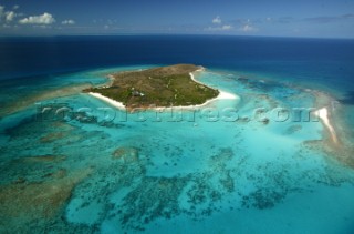 Necker Island in the British Virgin Islands belonging to Richard Branson