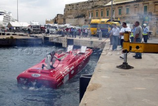 28/5/04.Valletta, Malta:Boats and crew have their first trip out in Maltese waters in preparation for the start of the race tomorrow, an endurance race around Malta