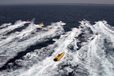 Startline action from the Powerboat P1 World Championships 2004  Grand Prix of Italy