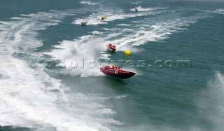 Turning mark action from the Powerboat P1 World Championships 2004 - Grand Prix of Italy